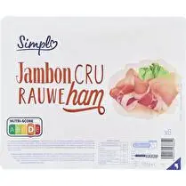Simpl, Jambon cru nature 6 tranches