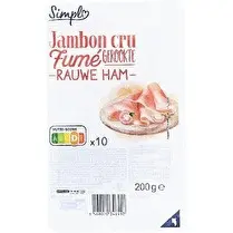 Simpl, Jambon cru fumé 10 tranches