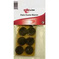 Trefilaction, Patin feutre diam 17mm marron x16