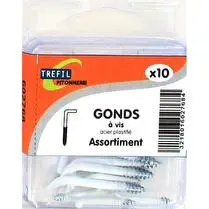 Votre rayon propose, Gond a vis plastifie x10
