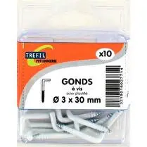 Votre rayon propose, Gond a vis plastifie 3,0X30
