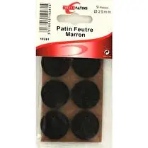 Trefilaction, Patin feutre 25mm marron x9