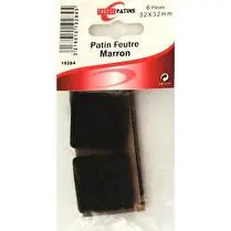 Trefilaction, Patin feutre 32x32 marron x6