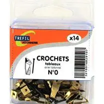 Trefilaction, Crochet tableau acier laitonné n°0 x14