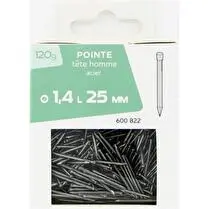 Trefilaction, Pointe tête homme 1.4x25mm