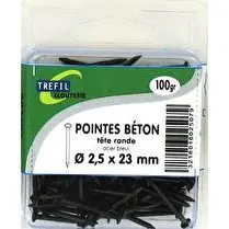Trefilaction, POINTE BETON TR A BLEUI 2,5X23