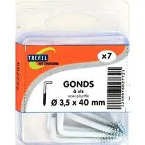 Trefilaction, Gonds à vis plastifie 3,5x40mm x7
