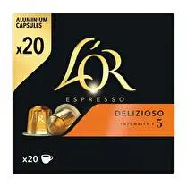 L'or, Capsules espresso delizioso intensité 5 x20