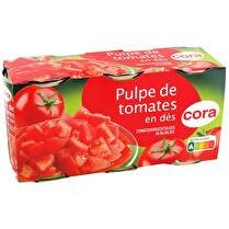 CORA Pulpe de tomates pelée en dés concassées