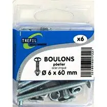 Trefilaction, BOULON POELIER AZ 6,0X60