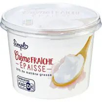 Le moins cher, Crème fraîche épaisse 30% MG