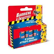 Barrière à insectes, Ruban Attrape-Mouches à base de glu boite de 4 rouleaux