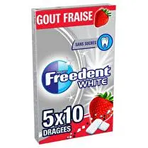 Freedent, White gout fraise 5x10 dragées