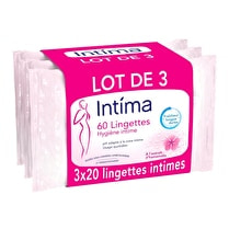 Intima, Lingettes hygiène féminine