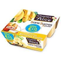 CHARLES & ALICE Dessert fruitier pomme banane & vanille sans sucres ajoutés