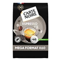 CARTE NOIRE Dosettes café espresso intensité n° 8  x 60