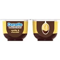 Danette, Crème dessert  saveur vanille sur lit de chocolat