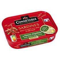 CONNÉTABLE Sardines à l'huile d'olive et piment d'espelette 135 g