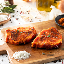 Votre boucher propose, Côte de porc sans os marinée à l' Andalouse x 2