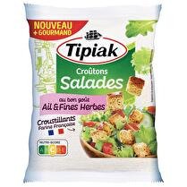 TIPIAK Croûtons salade saveur ail et fines herbes