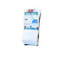 Influx, Mi Chaussettes unies x 5, Blanc/Noir, 35/37