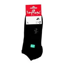 Influx, Socquettes invisibles x 2 bio, Noir, 43/46