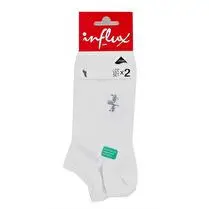 Influx, Socquettes invisibles x 2 bio, Blanc, 39/42