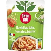 Céréal bio, Ravioli tomates, tofu & basilic BIO