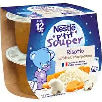 Nestlé, P'tit souper - Risotto carottes champignons dès 12 mois +