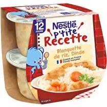 Nestlé, P'tite recette - Blanquette riz dinde dès 12 mois
