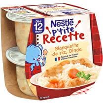 NESTLÉ P'tite recette - Blanquette riz dinde dès 12 mois