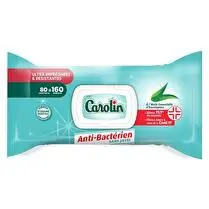 Carolin, Lingettes Multi-Surfaces antibacteriennes eucalyptus x80