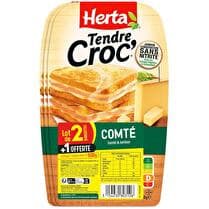 HERTA Croque-Monsieur jambon comté - Lot de 2 + 1 offert