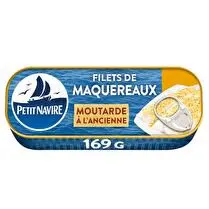 Petit navire, Filets de maquereaux moutarde ancienne sans arômes ajoutés 1/4