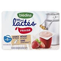 MINI LACTÉS BLÉDINA Dessert lacté  fraise dès 6 mois