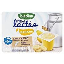 MINI LACTÉS BLÉDINA Dessert lacté banane dès 6 mois