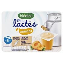 MINI LACTÉS BLÉDINA Dessert lacté abricot dès 6 mois