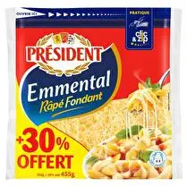 Président, Emmental Rapé 350 g + 30% offert