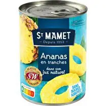 St Mamet, Ananas en tranches. Dans son jus naturel