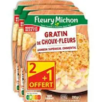 Fleury michon, Gratin de choux fleurs au jambon 2 1 offert