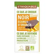 Ethiquable, Chocolat noir orange confite BIO