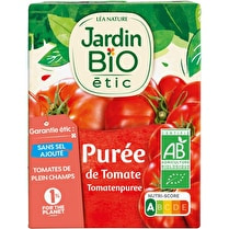 Jardin bio étic, Purée de tomate BIO