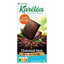 KARÉLÉA Chocolat noir 85%  sans sucres