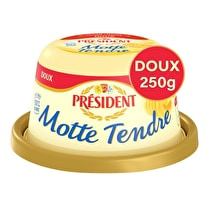 Président, Beurre tendre doux 82% MG motte