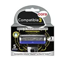 Cora, Lames compatibles Mach 3