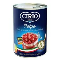Cirio, Pulpe de tomates en dès 100% origine 1/2 x 3