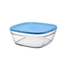 Duralex, Boîte à lunch hermétique freshbox bleu carré 23cm