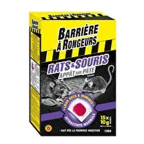 BARRONGEUR, Anti rat souris appât sur pâte 150g