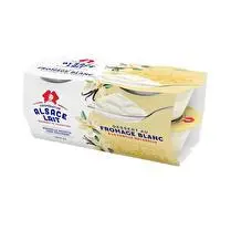 Alsace Lait, Fromage blanc A la  vanille   4 x 125 g