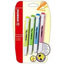 Stabilo, Surligneurs swing cool 4 couleurs x4